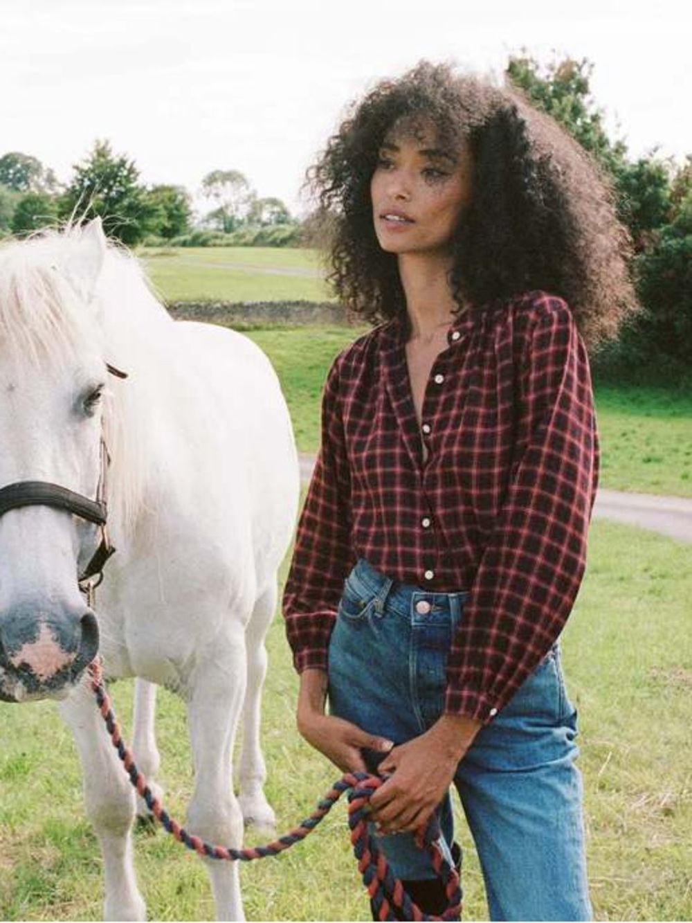 Doen Breena Top Red Countryside Plaid